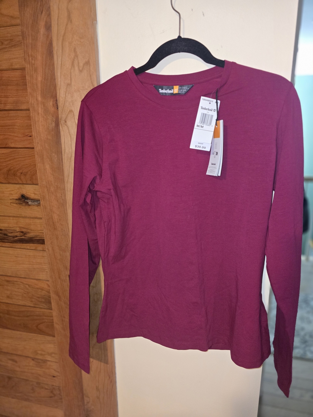 Timberland Long Sleeve Crew Neck Top - Plum